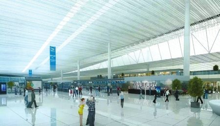 天府国际机场首个单体建筑封顶