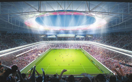 成都凤凰山体育中心开建6万人足球场 可承接国